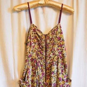 Vintage Cotton Candy LA Floral Mini Dress POCKETS!